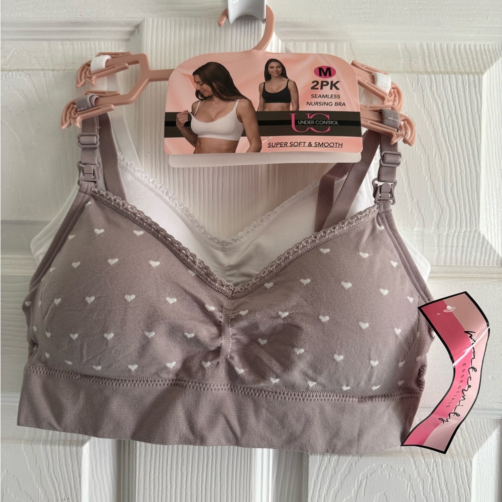 Under Control Seamless Nursing Bra Set of 2 Super Soft Size Medium